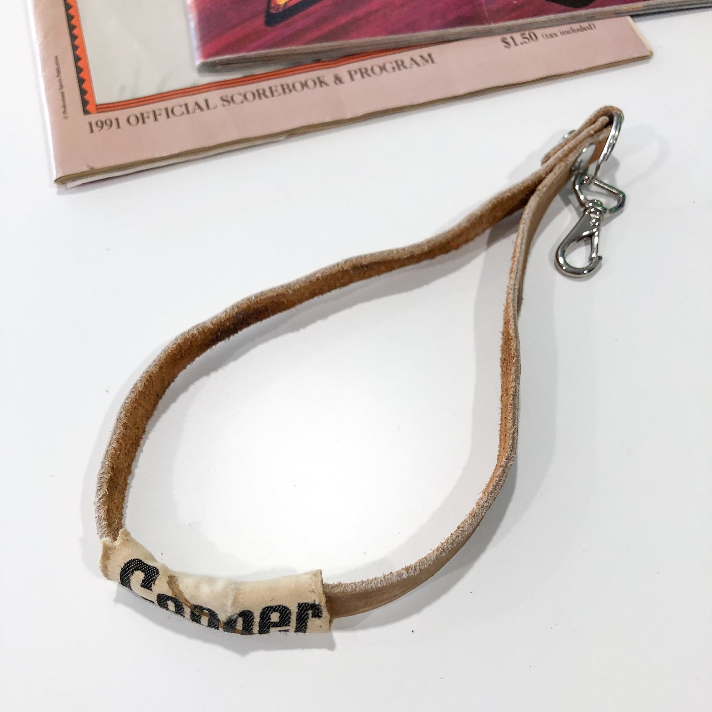 TMCo Leather Baseball Glove Wrist Lanyard Keychain