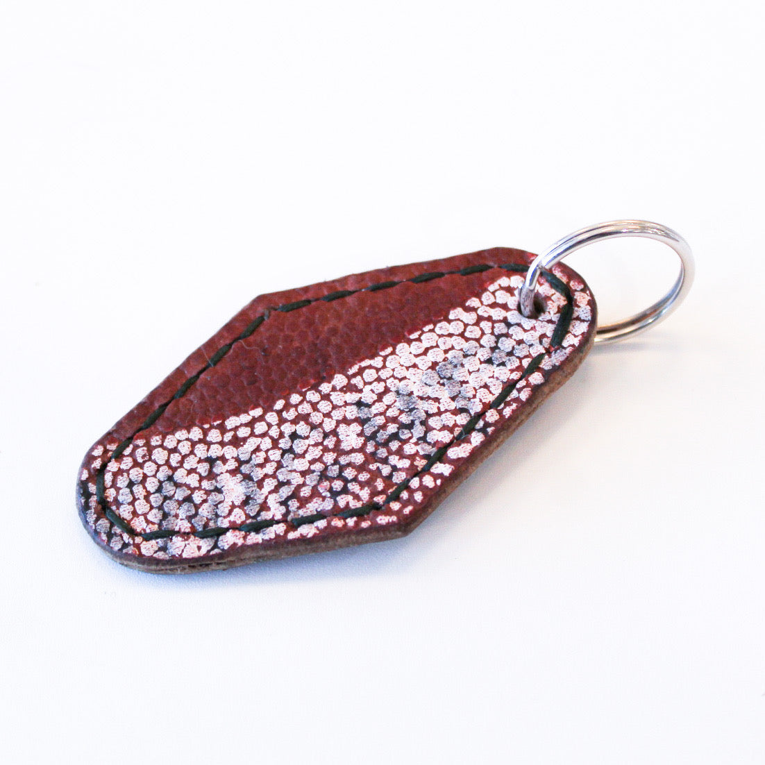 TMCo Football Leather Retro Motel Style Keychain