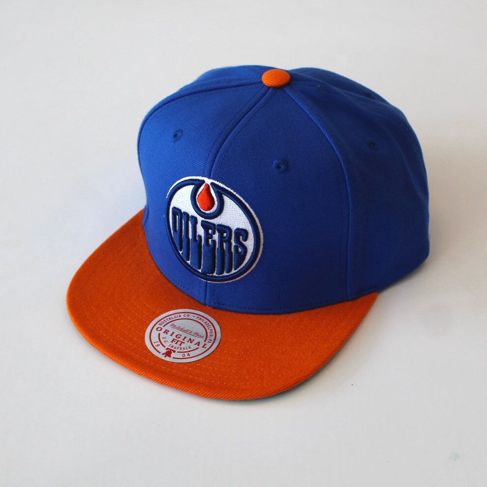 Mitchell and Ness Team 2-Tone Royal 2.0 NHL Edmonton Oilers Snapback