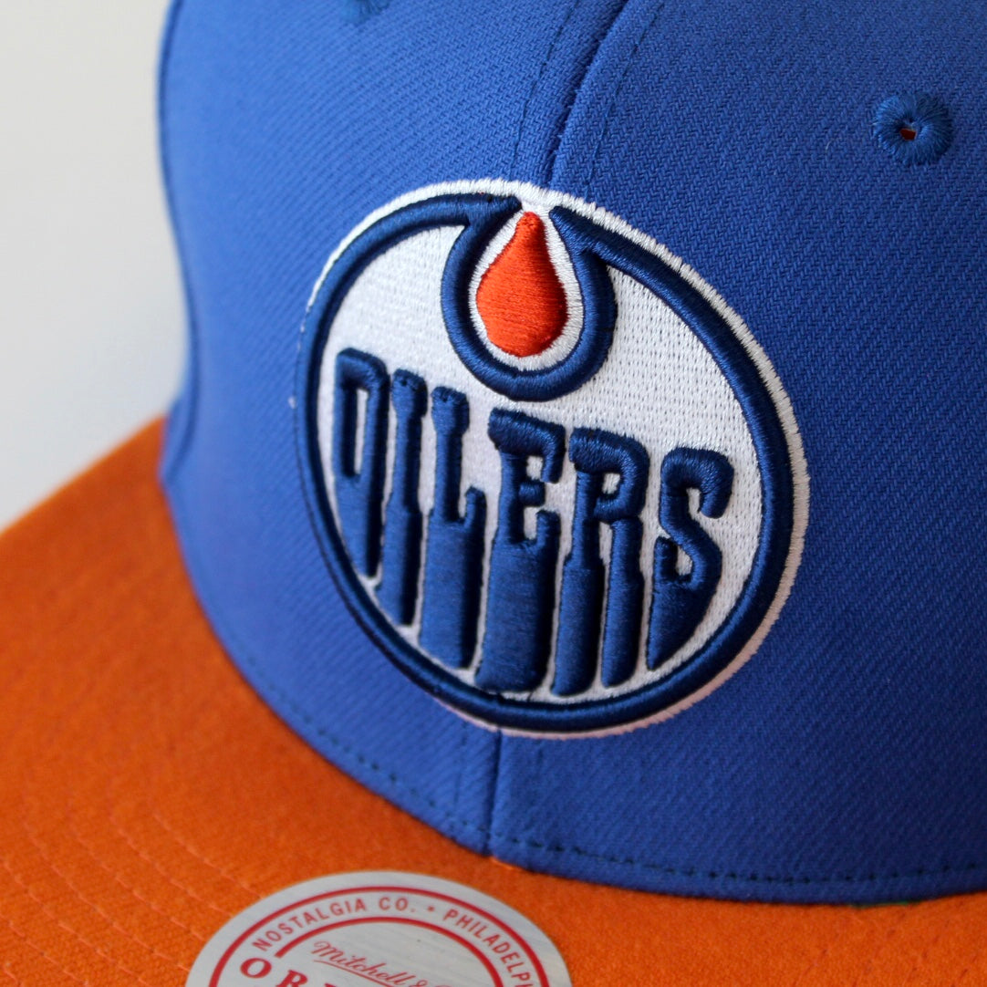 Mitchell and Ness Team 2-Tone Royal 2.0 NHL Edmonton Oilers Snapback
