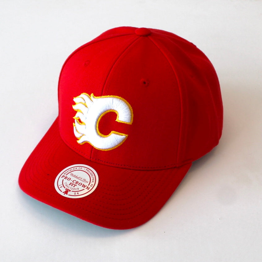 Mitchell and Ness Calgary Flames Team Ground 2.0 Pro Snapback nhl hockey hat