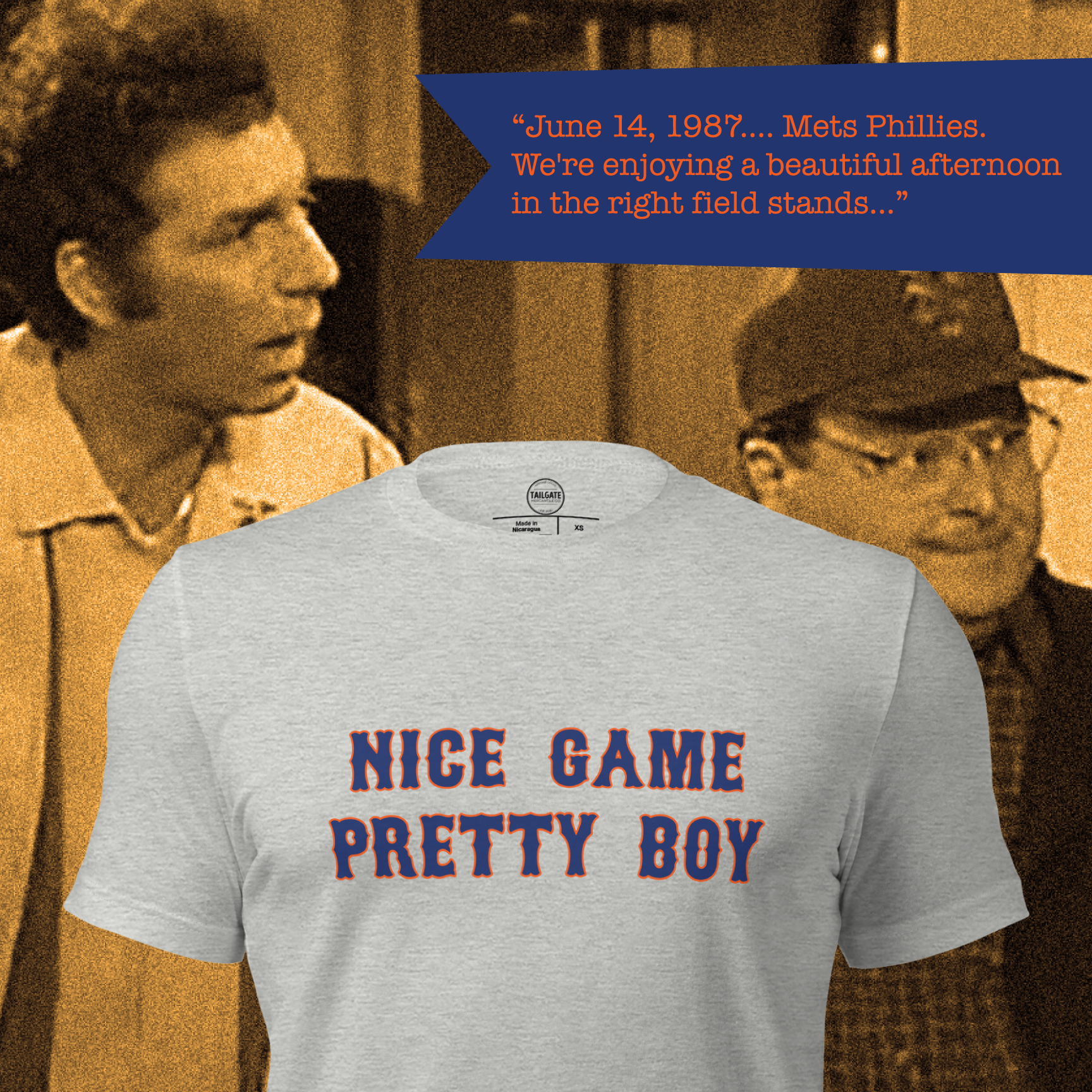 **ONLINE EXCLUSIVE** TMCo Nice Game Pretty Boy New York Mets Inspired Unisex T-shirt
