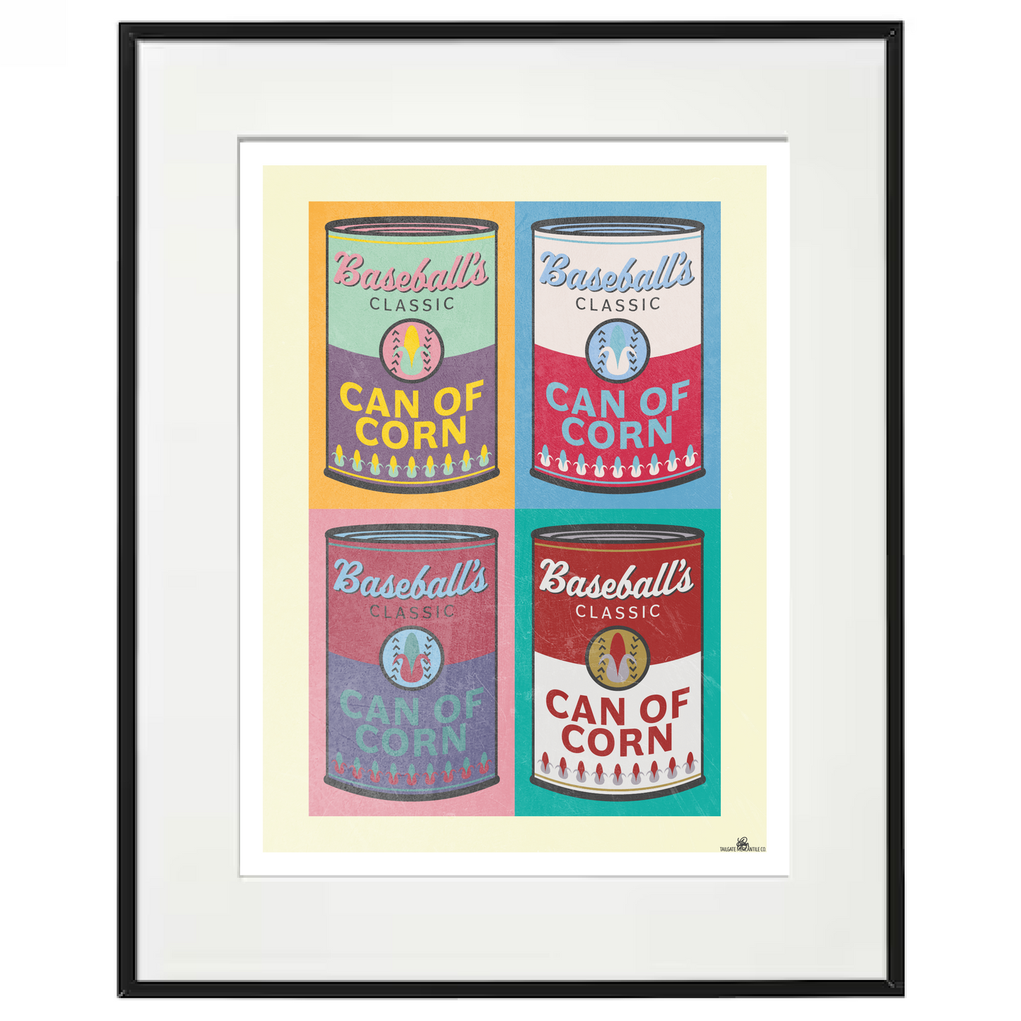 Baseball wall decor "Can of Corn" 4-Up + 1-Up Digital Prints
