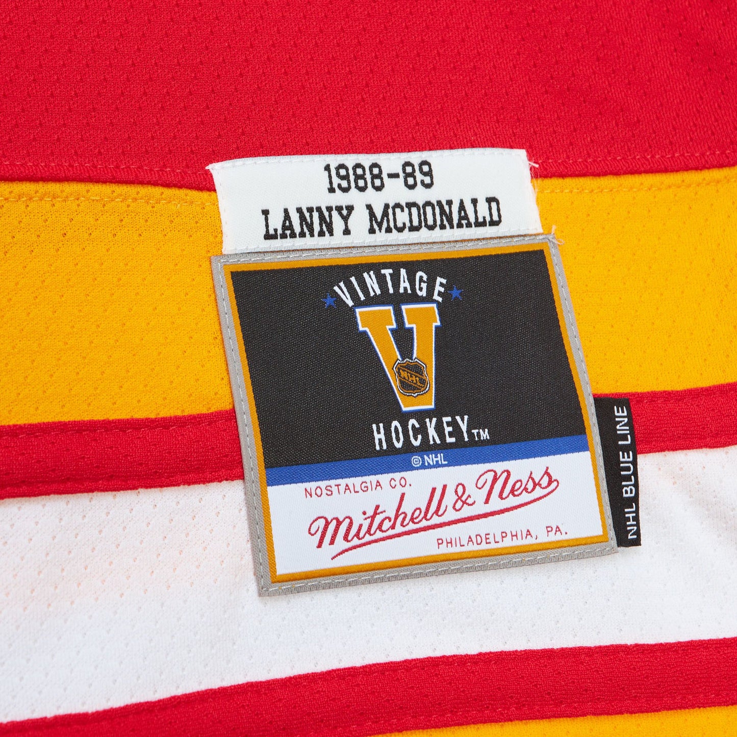 Mitchell and Ness Blue Line Lanny McDonald Calgary Flames 1988-89 Jersey