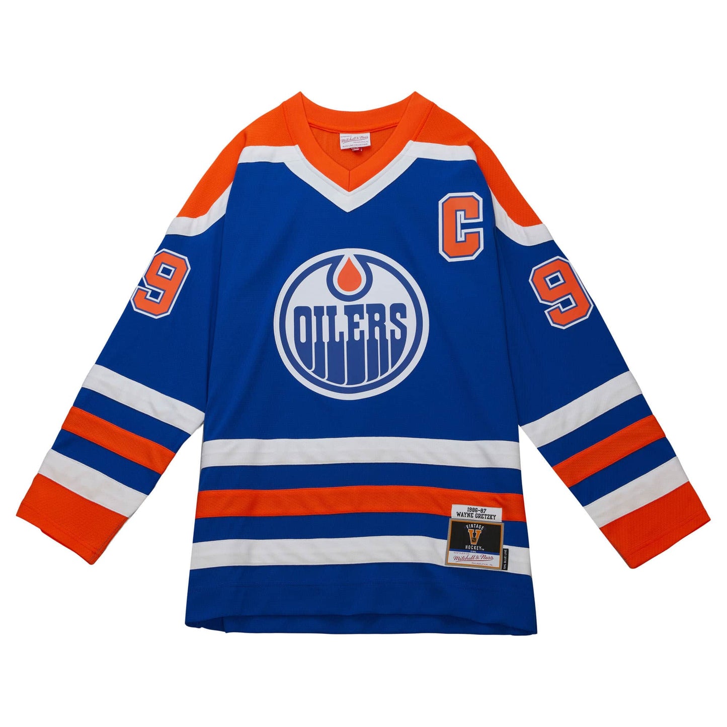 Mitchell and Ness Blue Line Wayne Gretzky Edmonton Oilers 1986 Jersey nhl hockey