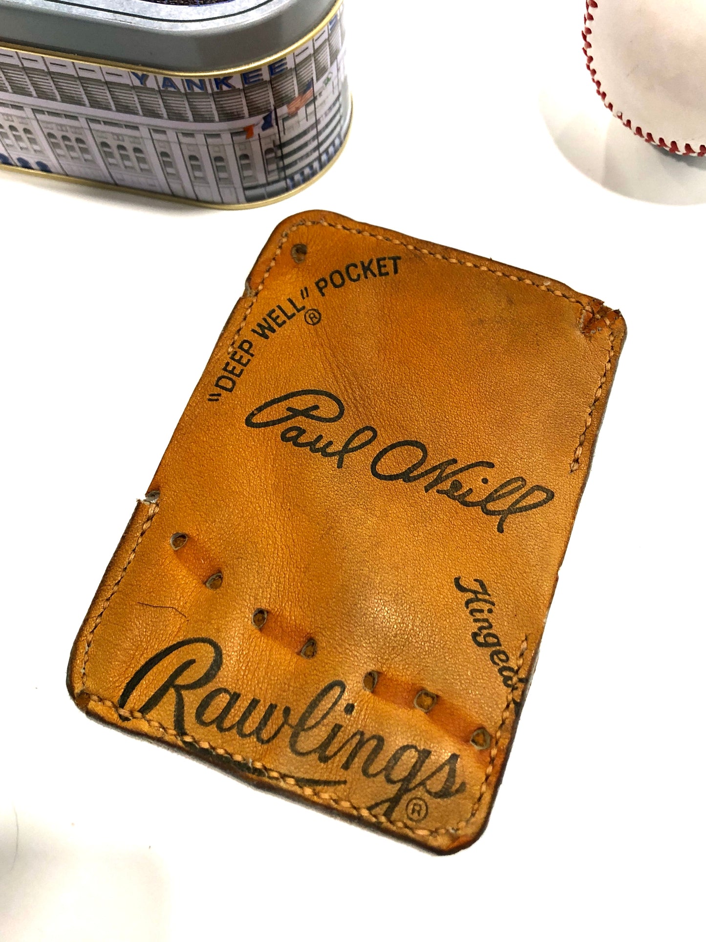 custom handcrafted Repurposed Baseball Glove Bifold Card Holder Wallet