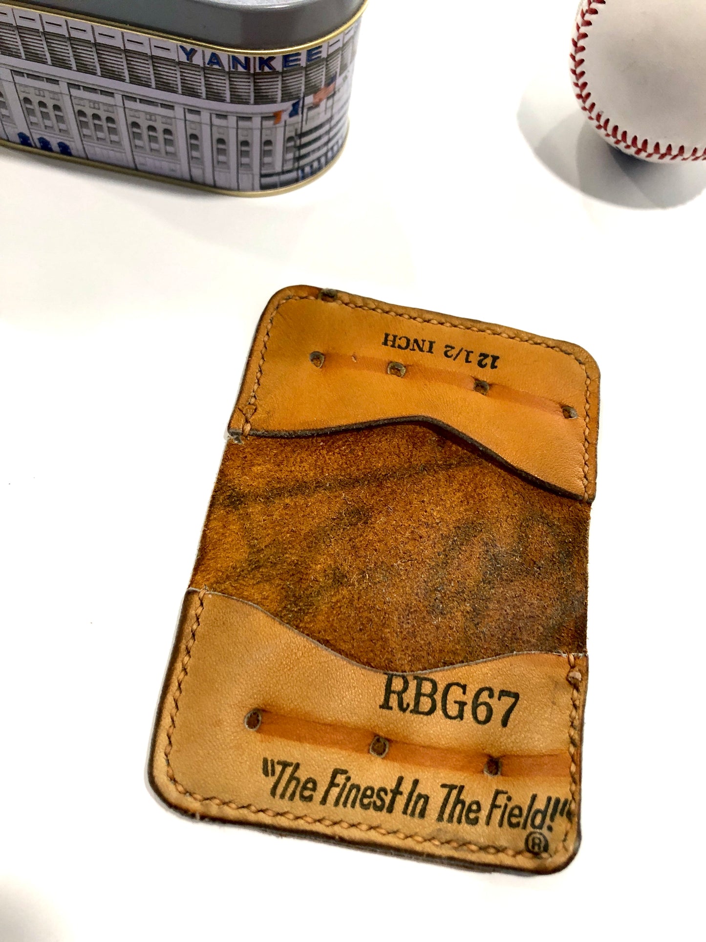 custom handcrafted Repurposed Baseball Glove Bifold Card Holder Wallet