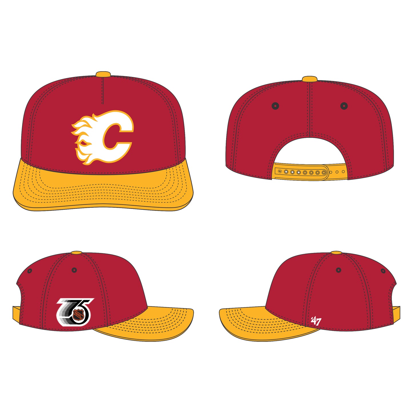 47 brand Retro Freeze Calgary Flames Hitch Hat nhl hockey snapback