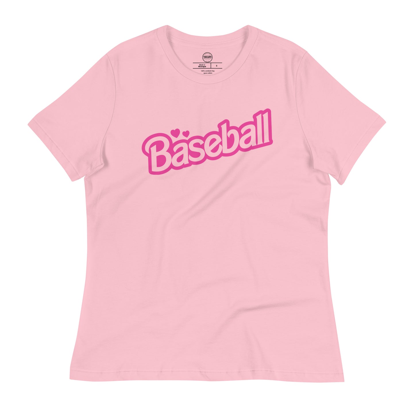 Pink Baseball Barbie Women's Relaxed T-Shirt mlb girls
