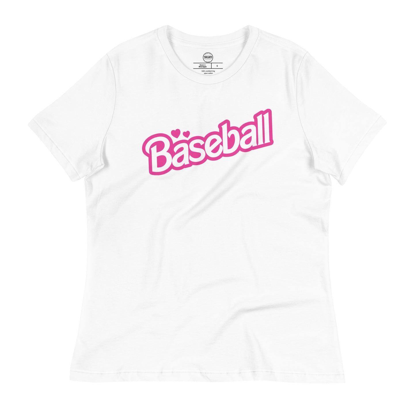 Pink Baseball Barbie Women's Relaxed T-Shirt mlb girls