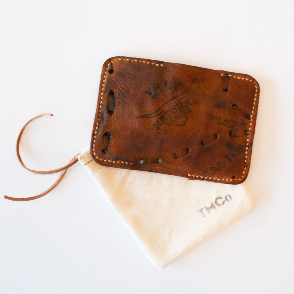 custom handcrafted Repurposed Baseball Glove Bifold Card Holder Wallet