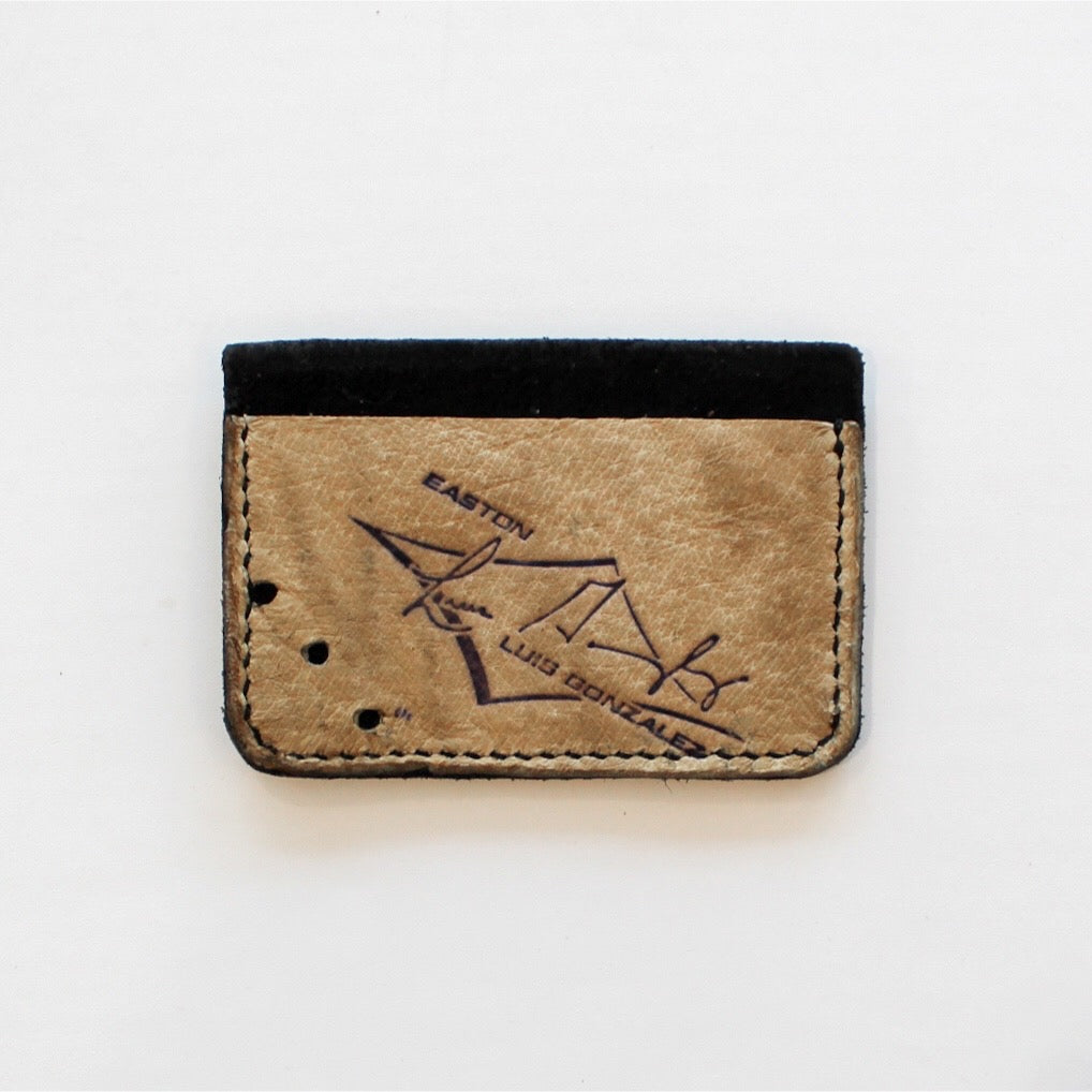 custom handcrafted Repurposed Baseball Glove Double Card Holder Wallet mlb