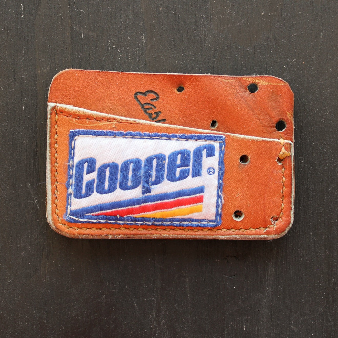 custom handcrafted Repurposed Baseball Glove Double Card Holder Wallet mlb