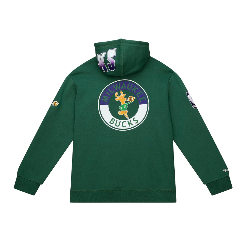 Mitchell and Ness City Collection NBA HWC Milwaukee Bucks Heavyweight Hoodie