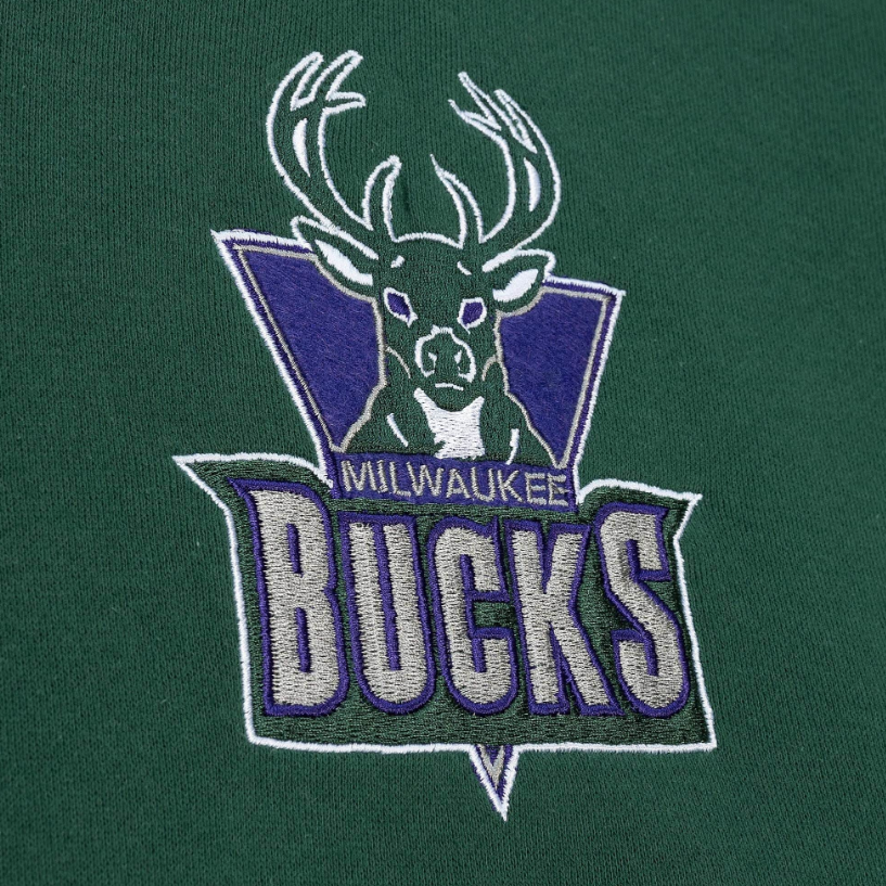Mitchell and Ness City Collection NBA HWC Milwaukee Bucks Heavyweight Hoodie