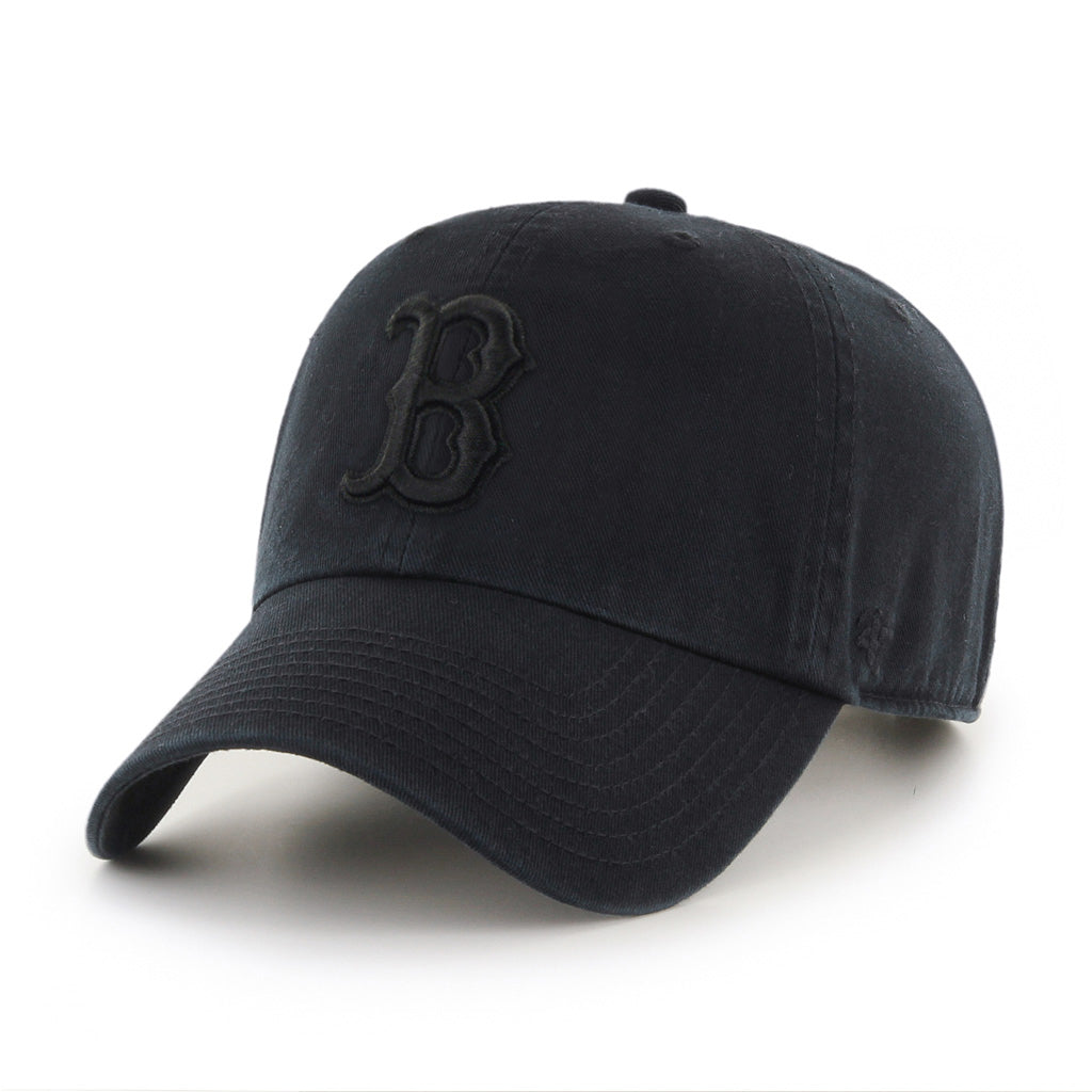 47 brand Clean Up black on black Boston Red Sox Hat strapback cap