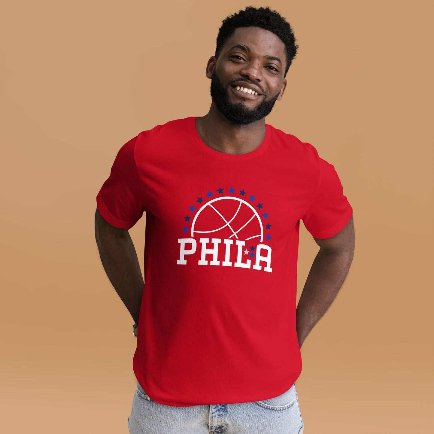 **ONLINE EXCLUSIVE** TMCo Philadelphia Basketball Stars HWC Unisex Red T-shirt