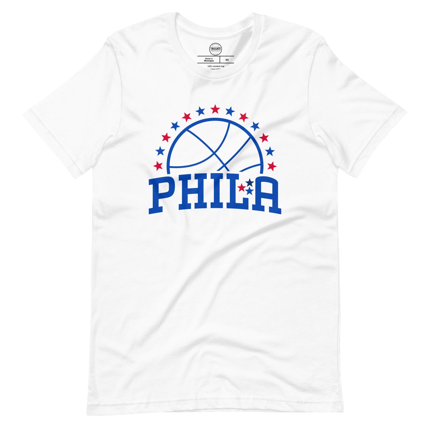 **ONLINE EXCLUSIVE** TMCo Philadelphia Basketball Stars HWC Unisex Ash/White T-shirt