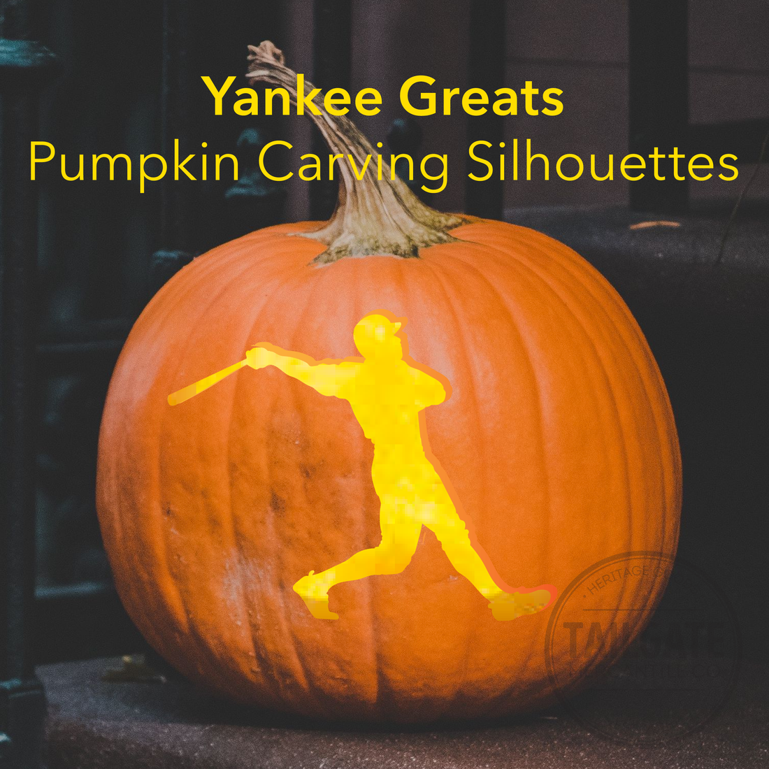 Tailgate DIY: New York Yankee Greats Pumpkin Carving Silhouettes