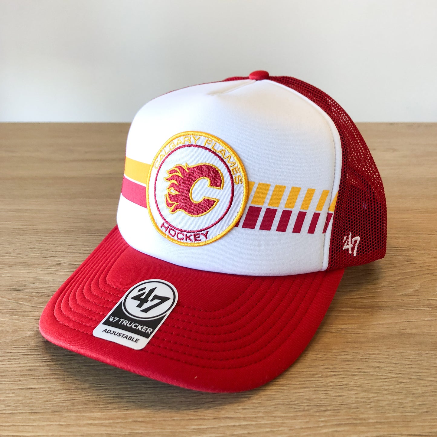 47 Wax Pack Express Calgary Flames Foam Trucker Hat