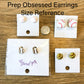 Prep Obsessed Petite Pave Softball Stud Earrings