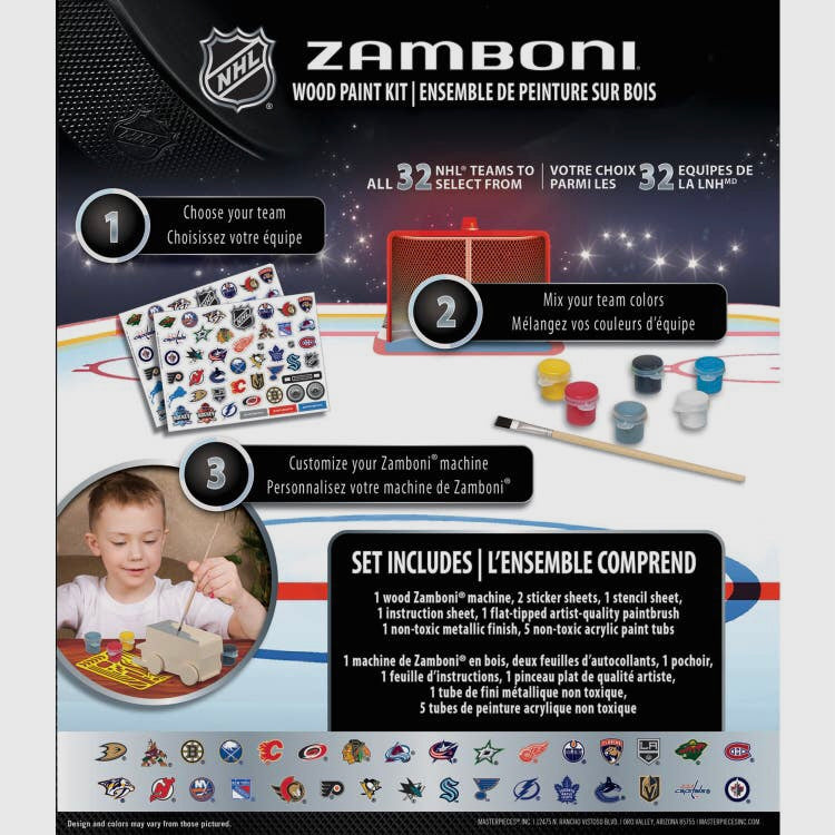 MasterPieces NHL Zamboni Wood Paint Kit