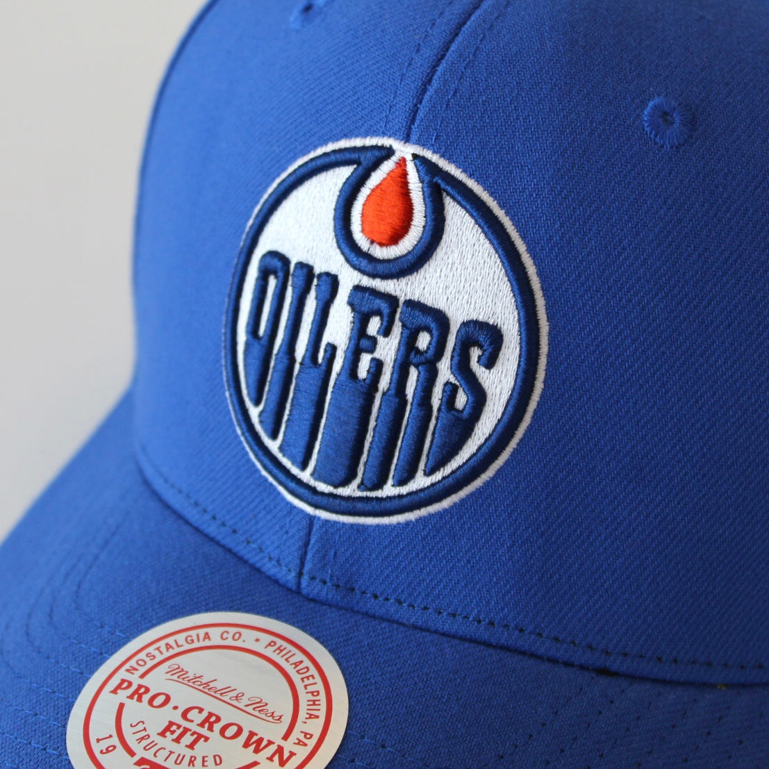 Mitchell and Ness Edmonton Oilers Team Ground 2.0 Pro Snapback nhl hockey hat