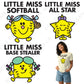 TMCo Digital Download Printable SVG/PNG File: Little Miss Softball Set