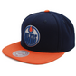 Mitchell and Ness Team 2-Tone Navy 2.0 NHL Edmonton Oilers Snapback nhl hockey hat