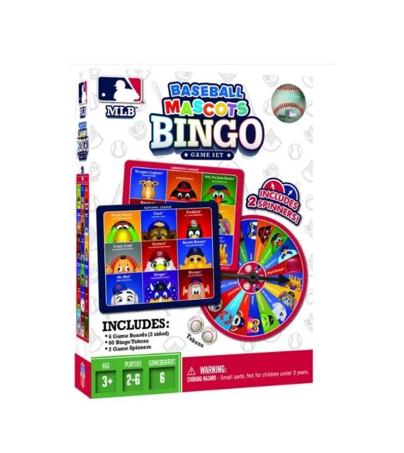 MasterPieces MLB Mascots Bingo Game baseball kid