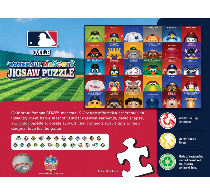 MasterPieces MLB Mascots 100 Piece Puzzle baseball
