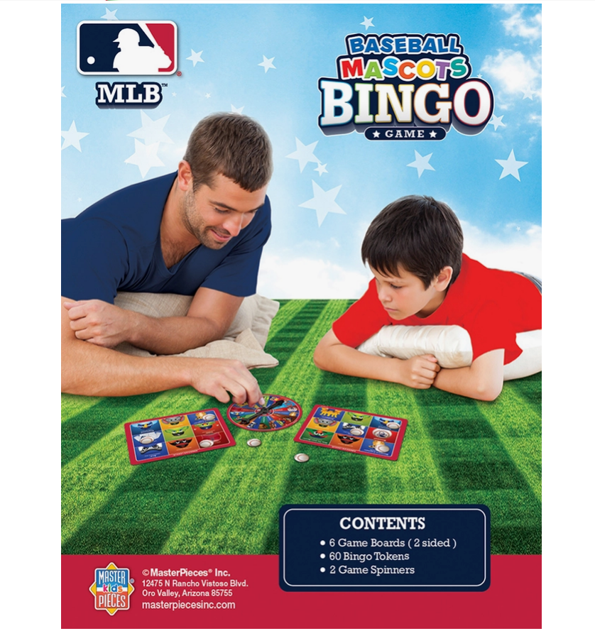 MasterPieces MLB Mascots Bingo Game baseball kid