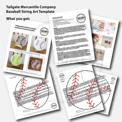 TMCo Digital Download - Baseball / Softball String Art Template