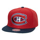 Mitchell and Ness Team 2 Tone 2.0 NHL Montreal Canadiens Snapback