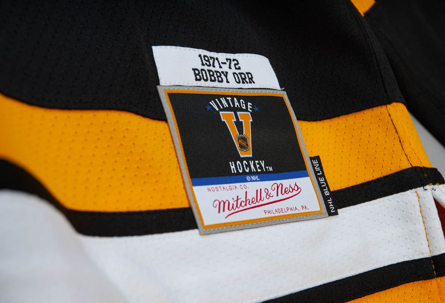 Mitchell and Ness Blue Line Bobby Orr Boston Bruins 1971 Jersey
