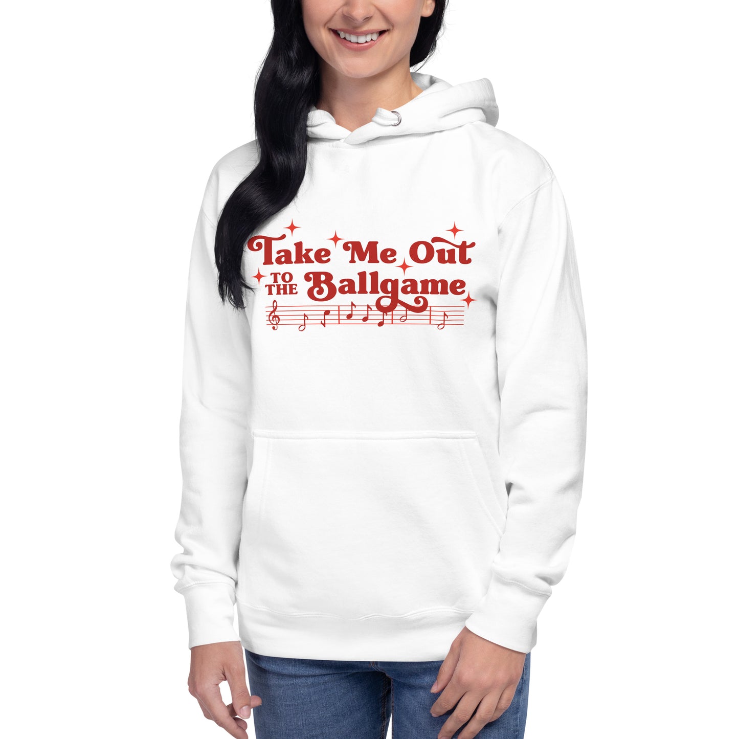 **ONLINE EXCLUSIVE** TMCo Take Me Out To The Ballgame Red Print Unisex Hoodie