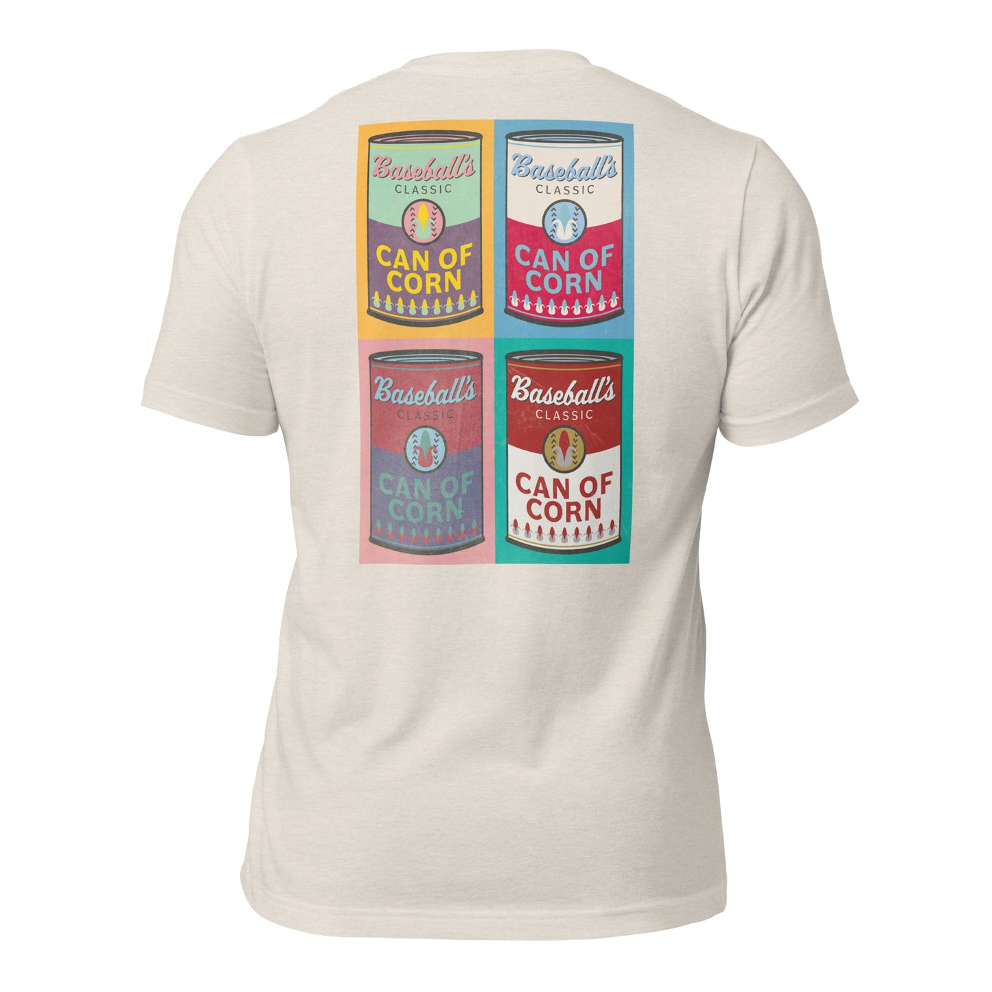 Can of Corn Pop Art Unisex T-shirt pop art andy warhol mlb outfield tee shirt