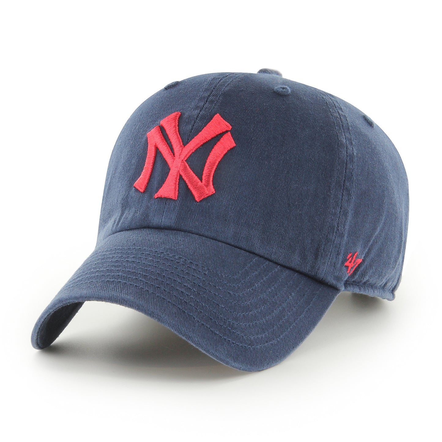 47 brand Clean Up New York Yankees Vintage Red Logo Hat mlb baseball dad har