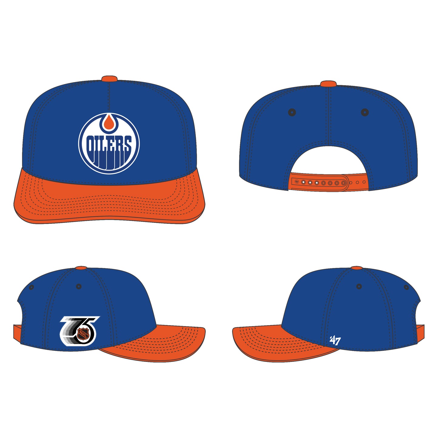 47 brand Retro Freeze Edmonton Oilers Hitch Hat hockey snapback nhl