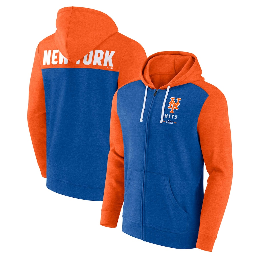 Fanatics Blown Away Full-Zip New York Mets Hoodie mlb baseball sweater