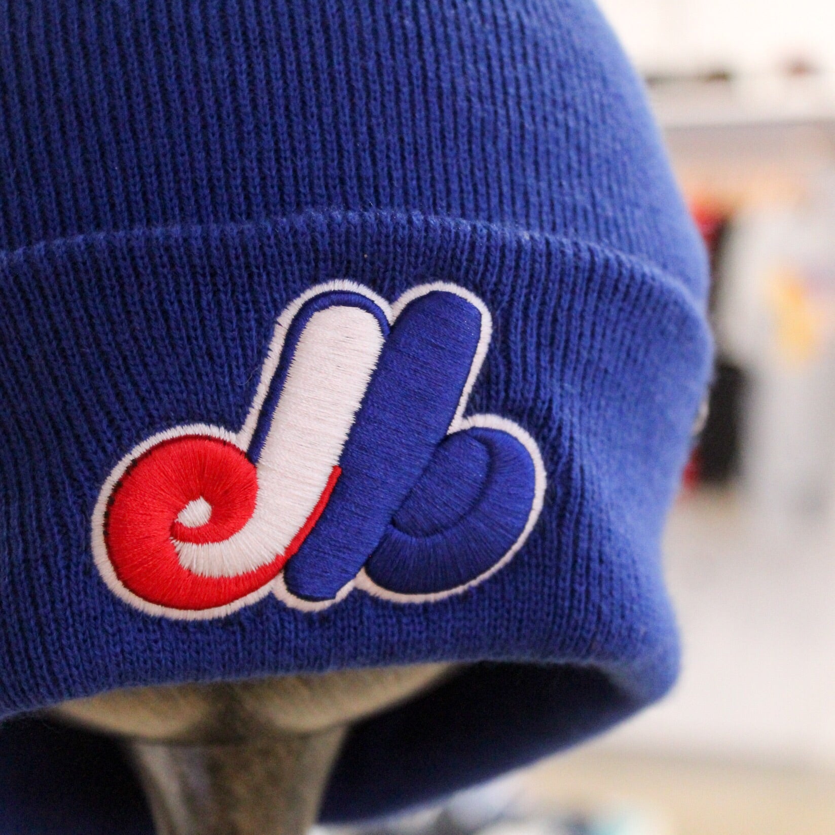 47 Raised Cuff Knit Hat MLB Montreal Expos 1969