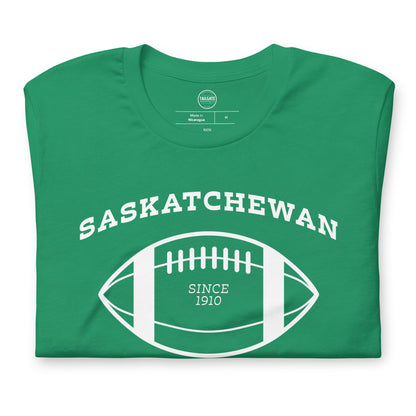 **ONLINE EXCLUSIVE** TMCo Saskatchewan Football Est. 1910 Green Unisex T-Shirt