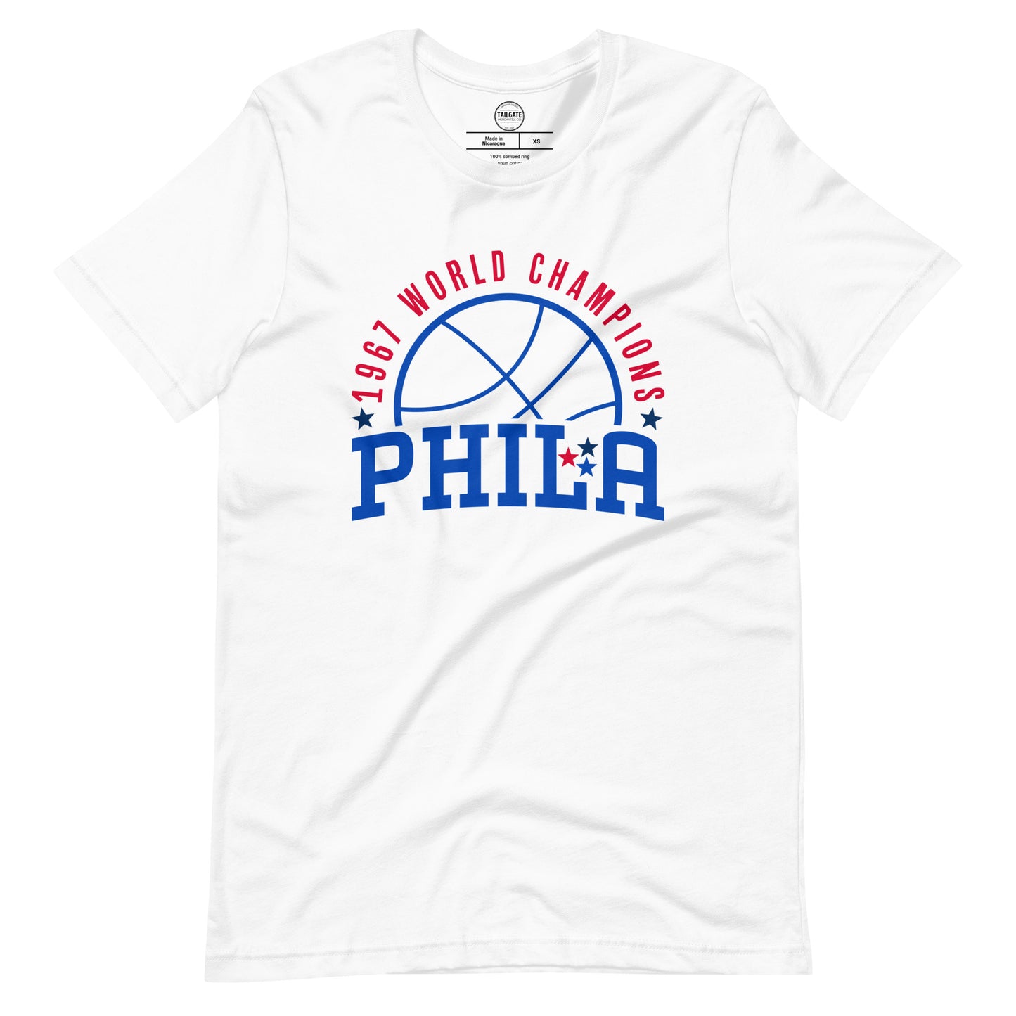 **ONLINE EXCLUSIVE** TMCo Philadelphia Basketball Champions HWC Unisex Ash/White T-shirt