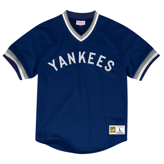 Mitchell and Ness Mesh V-Neck New York Yankees mlb baseball jersey shirt